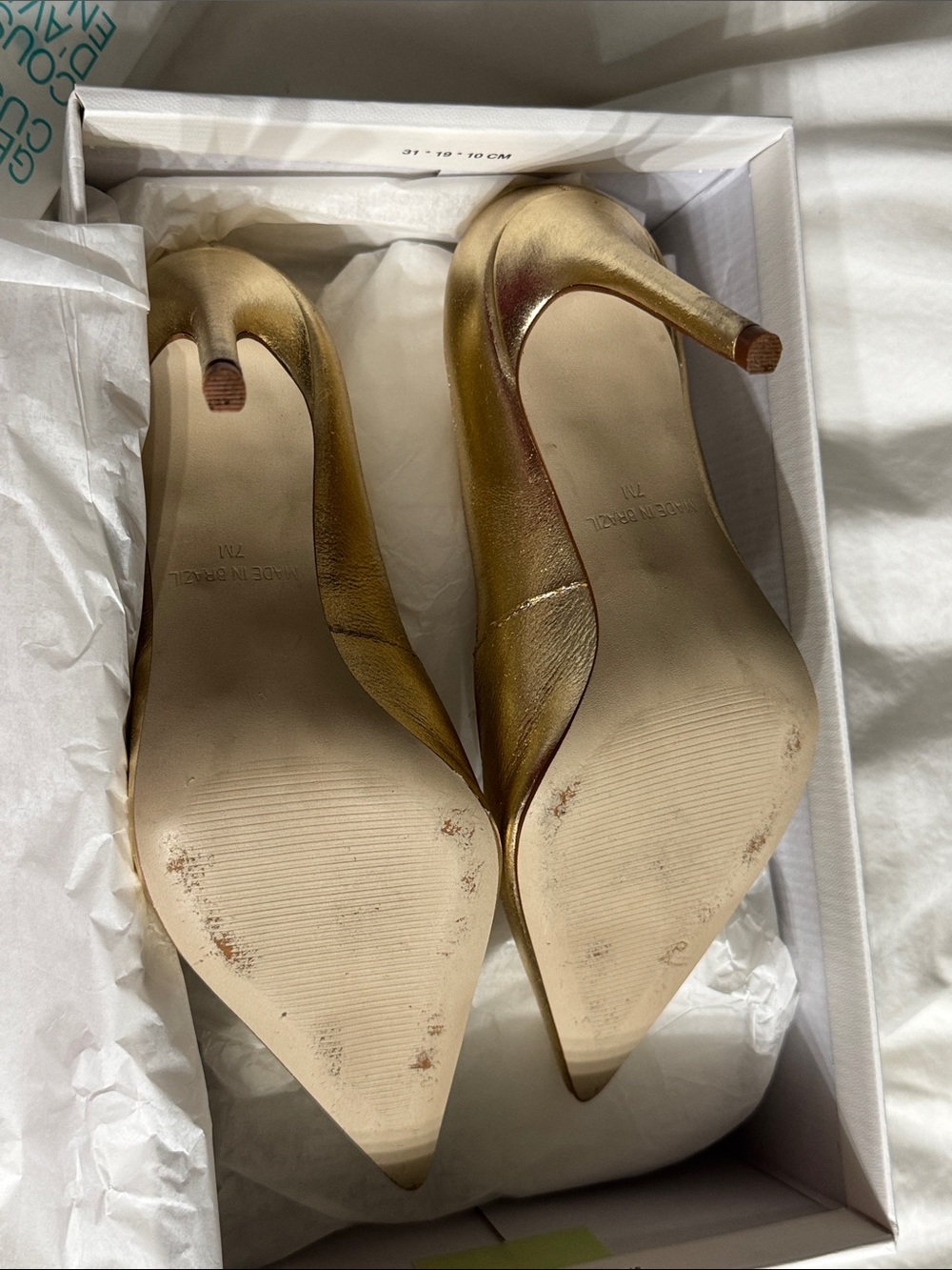 Steve Madden Gold Metallic Pointed-Toe Stiletto Pumps - Picture 4 of 6